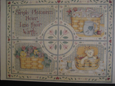 UNUSED vintage greeting card By D.J. Wood FRIENDSHIP Simple Pleasures Never Lose