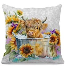 Highland Cow Pillow Cover