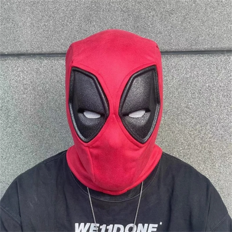 Deadpool & Wolverine 3 Wade Wilson Red Mask Men Headgear Halloween Cosplay Props - Image 4 of 4