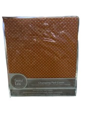 Trend Lab Plush Changing Pad Cover Fits Pad 16" x 32" /Orange With White Dots