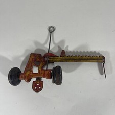 Vintage  Tin Litho Sickle Bar  Marx Toys Hay Mower Farm Tractor Toy