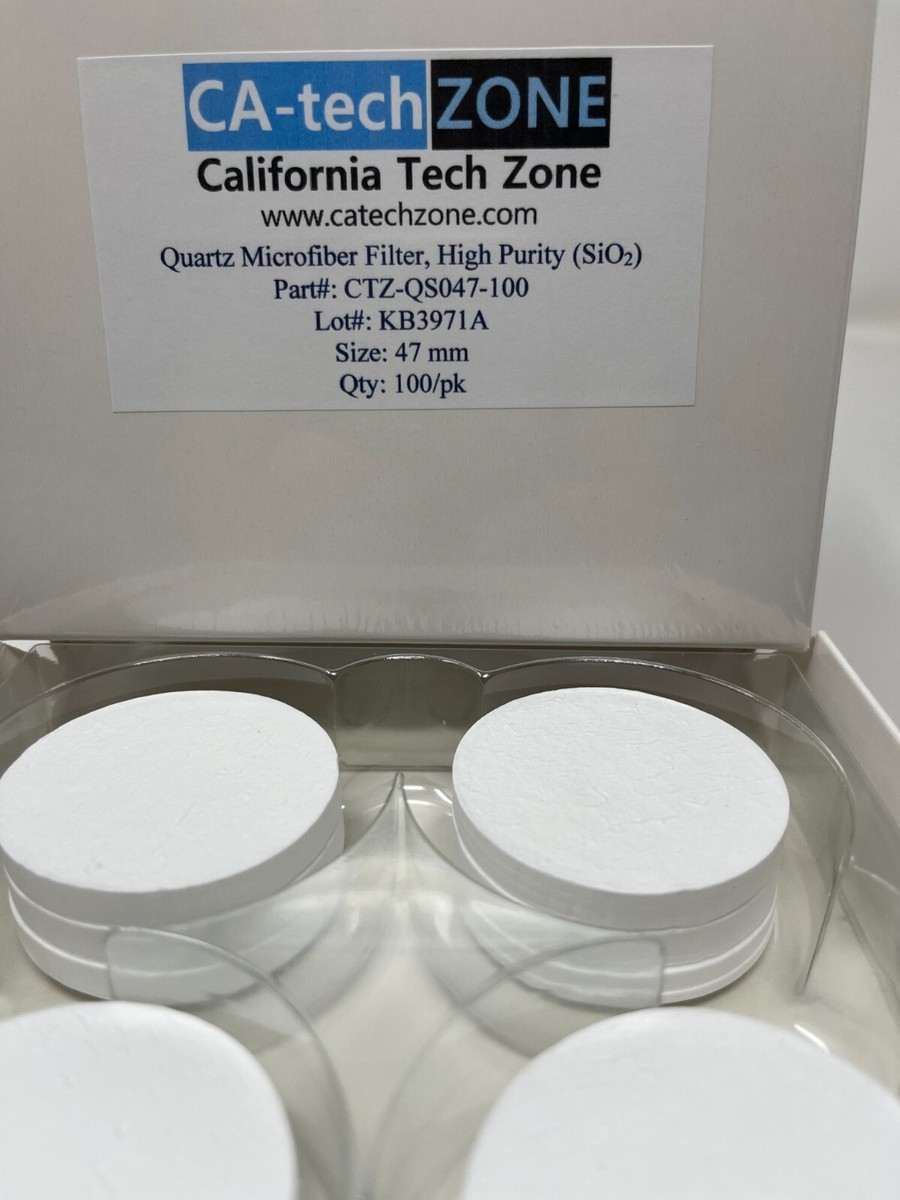 Quartz Microfiber Filter, High Purity (SiO2), (47 mm) (100/pk) CA