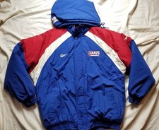 Vintage New York Giants Reebok Authentic NFL Pro Line Puffer Jacket Size Large