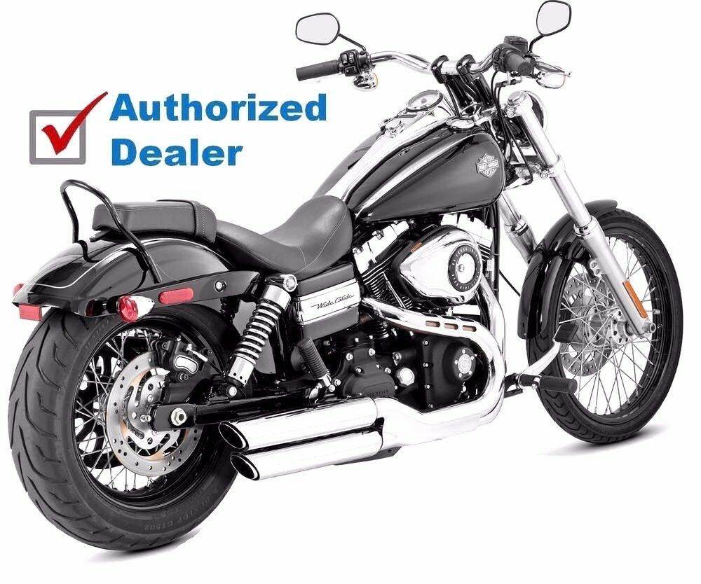 Vance Hines Twin Slash 3 Slip On Mufflers 08 17 Harley Dyna Fat Bob Fxdwg Ebay