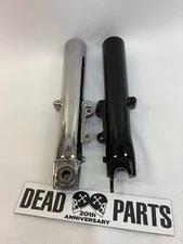 Harley 41mm 1" axle dual disc Touring lower fork leg sliders chrome black