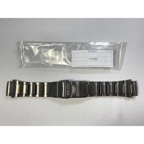 Genuine 35J5NG SEIKO Kinetic Diver 20mm Stainless Steel Bracelet Black