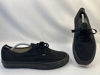 Vans Authentic Black/Black Shoes Men s 12 Low Top Lace Up NWOB New