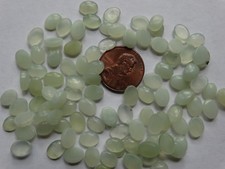 Cabochon Gemstone Natural Light Green Onyx 6x8mm pkg 95 