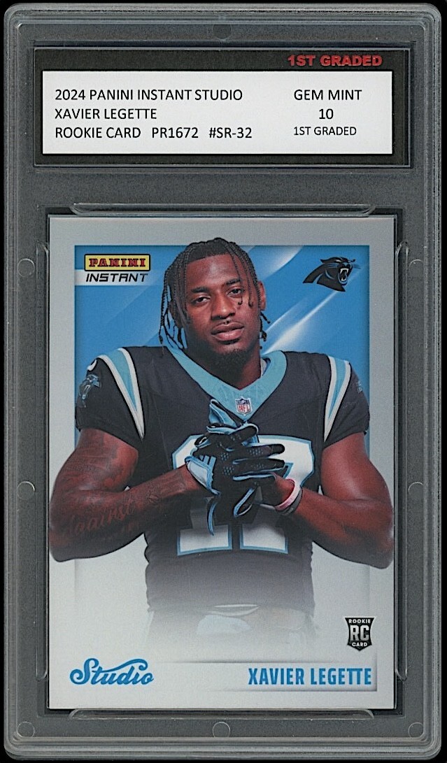 Xavier Legette 2024 Panini Instant Studio 1st Graded 10 NFL Rookie Card #SR-32