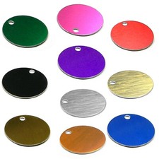 20 Blank 1 inch Flat Round Anodized Aluminum Coin Charms for Stamping Engraving