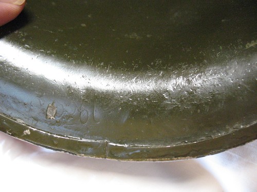 W@W! Been There Mid WWII M1 Helmet Front Seam Battle Toughened Re-paint No Liner - Picture 10 of 12