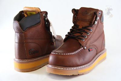 Men's Work Boot Cobra C27M Dark Brown Genuine Leather Goodyear Welt Construction