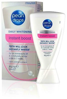 Pearl Drops INSTANT BOOST Optical Whitening Effect Polish & Protect Tooth NEW UK