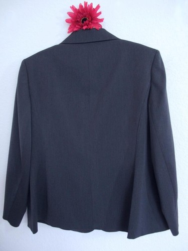 Anne Klein Classic Gray Blazer Jacket 14W Single Breasted Business Attire Work - Picture 8 of 9