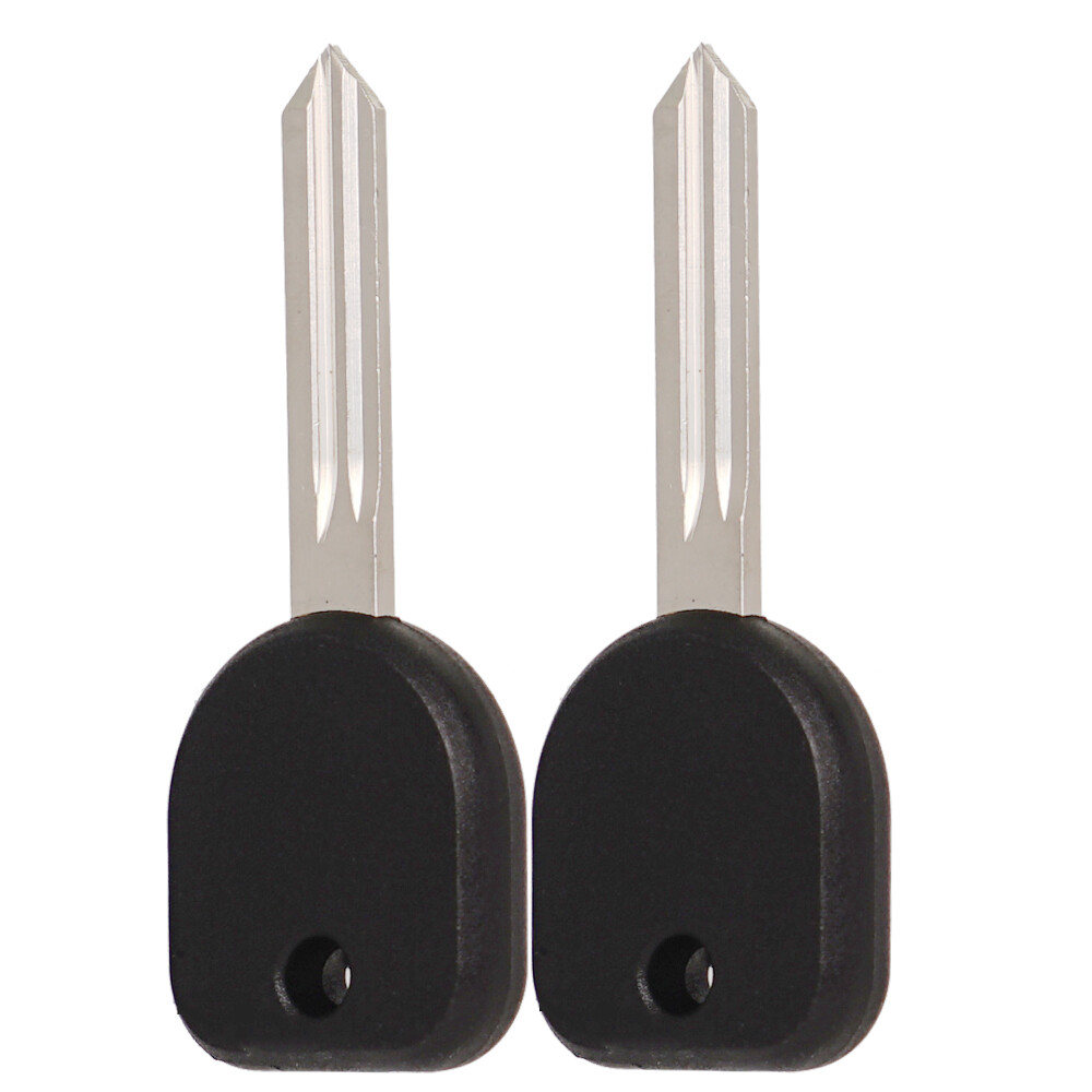 2x Uncut Transponder Ignition Key Blanks For Chevy & GM, 46 Chip, B111-PT Style