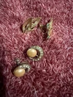 Vintage Costume Jewelry Screw Back Earrings-2 Pairs-GC