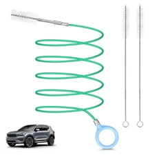 "Flexible Sunroof Drain Cleaning Tool with 2 Brushes for Cars, 118-Inch Long"
