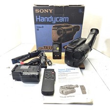 Sony CCD-TR33 12X Handycam Video 8 w/ Case, Power Cord Battery, Parts AS-IS