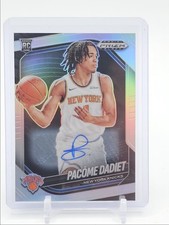 PACOME DADIET 2024-25 PANINI PRIZM BLACK ROOKIE SILVER KNICKS RC AUTO Q5721