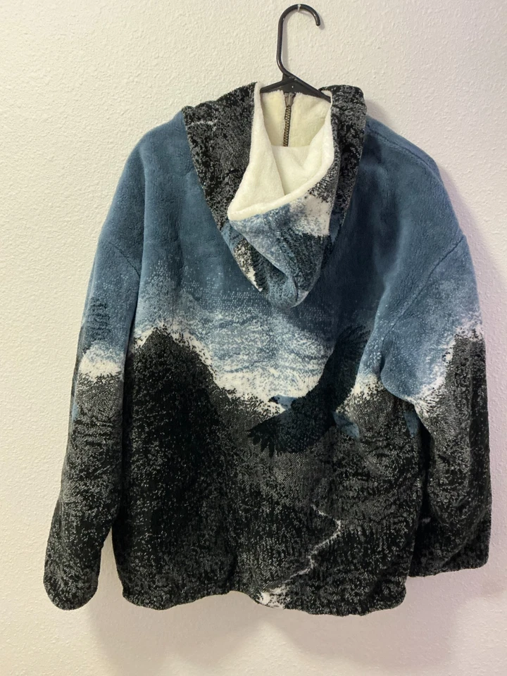 Chaqueta de mujer Denali vintage con capucha y cremallera polar Eagle Mountain Scene Foto 2 de 4