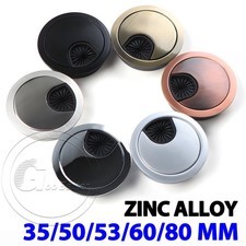 35/50/53/60/80mm Desk Metal Grommet Table Cable Tidy Wire Hole Cover Zinc Alloy