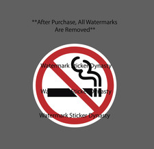 No Smoking Icon Sticker Waterproof Decal Caution Warning Emoticon Sign Gift NEW