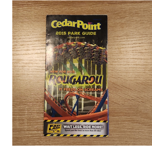 Cedar Point 2015 Park Guide Brochure Rougarou Amusement Park ...