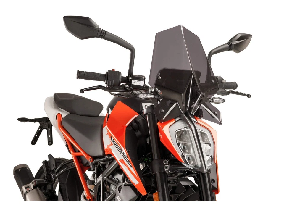 Puig Nueva Generación Pantalla Deportiva Parabrisas Luz Humo para KTM 125 Duke (17-23) Foto 3 de 4