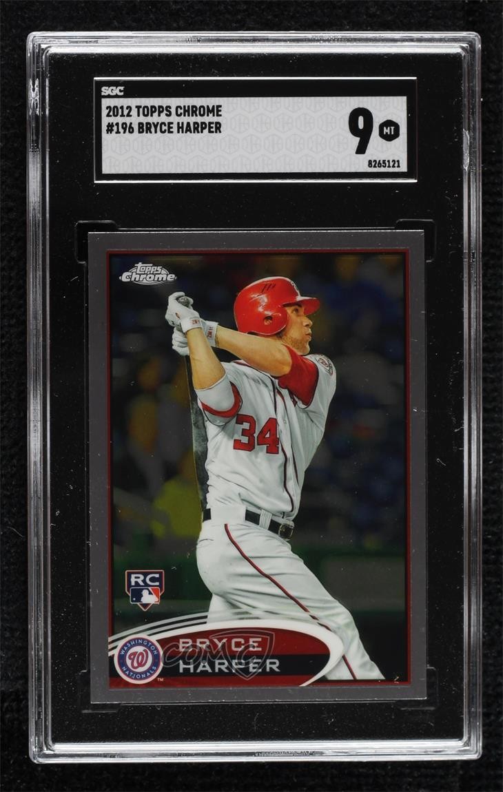 2012 Topps Chrome Bryce Harper (Batting) #196 SGC 9 MINT s1e