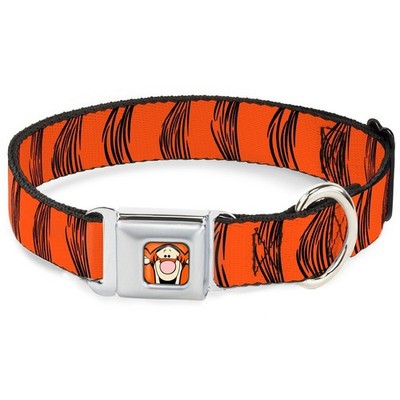 Dog Collar DYHY-Tigger Face CLOSE-UP Full Color Orange Tigger Stripe (US IMPORT)