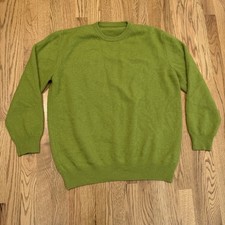 Valentino Knit Sweater Fits Men’s Size Large Cashmere Wool Blend Pullover Green
