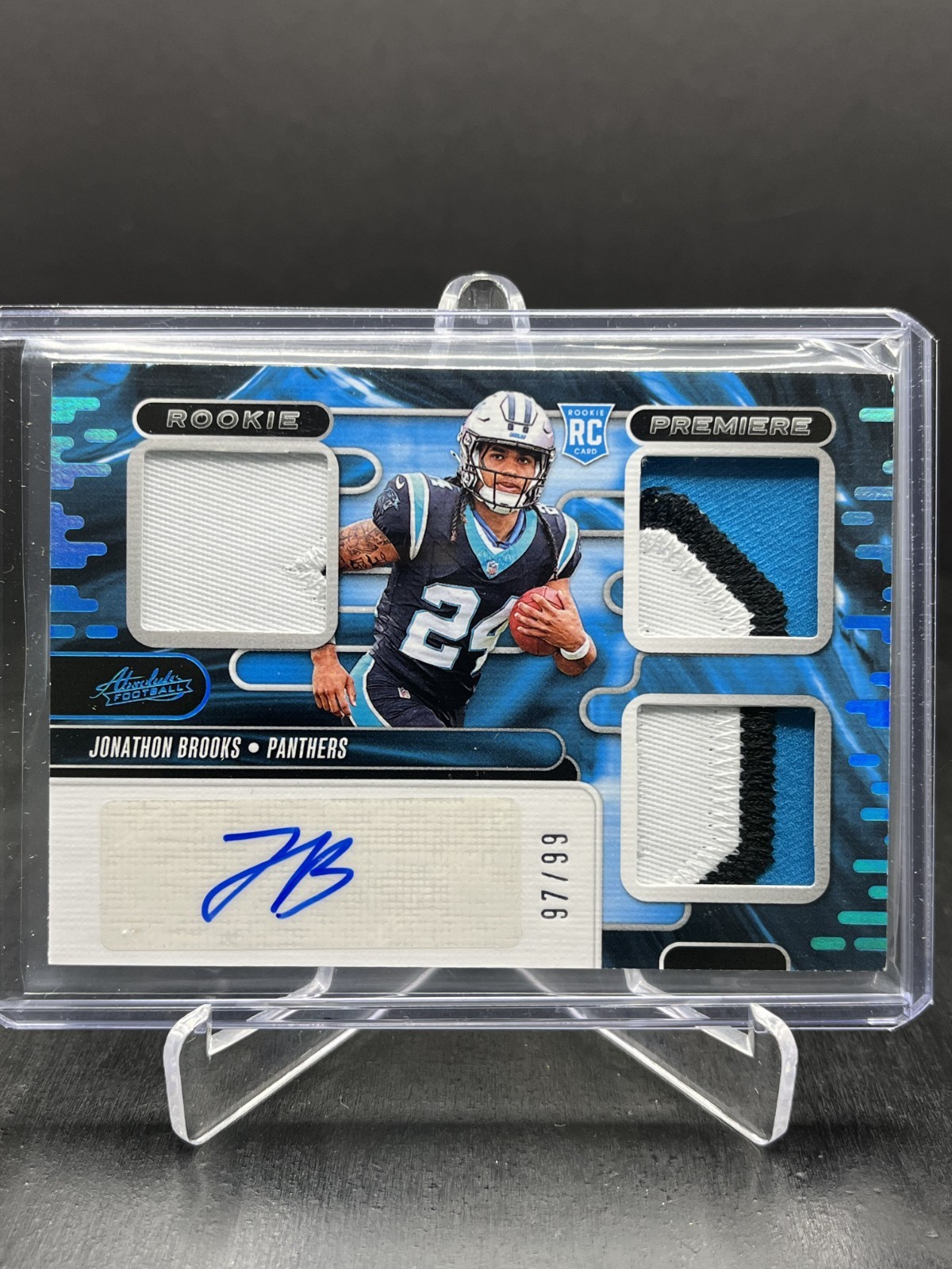 Jonathon Brooks Panini Absolute Rookie Premiere Materials #RPMJBS Autograph-Spectrum