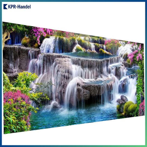 5D Diamond Painting Wasserfall Xxl 40X90Cm Diy Kunst Set FüR Erwachsene-image