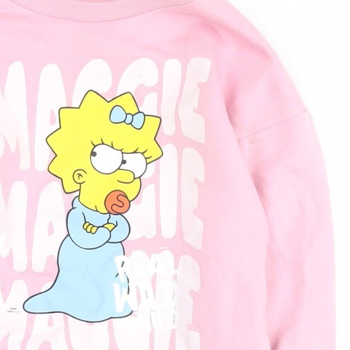 Mädchen rosa The Simpsons Cartoon Sweatshirt 8-9 Jahre Pullover Strick - Bild 7 von 12