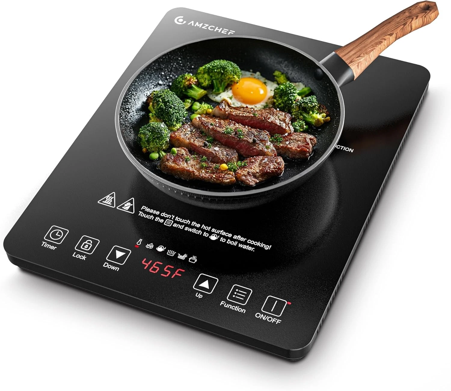 Portable Induction Cooktop 20 Temperature & Power Levels 1800W Induction Stove