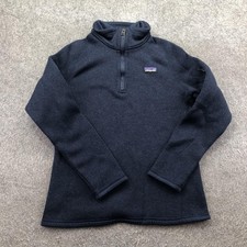 Patagonia Sweater Boys Medium 10 Blue Fleece 1/4 Zip Mock Neck Better Sweater