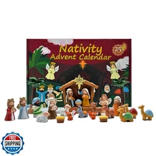 ResWRLD Nativity Set Advent Calendar 2025, for Kids Christmas Countdown Calen