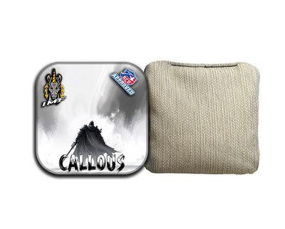 IMF Callous - White - 5.5/9 Hybrid - ACO Stamped - Pro Cornhole Bags - Set of 4