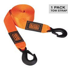 2 In. X 20 Ft. Tow Strap W/Steel Hooks - 9,000 LB. Break Strength