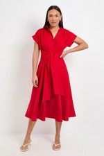 Principles Red Fit & Flare Dress Womens Workwear Dresses