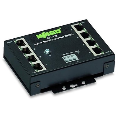 WAGO 852-112 Industrial ECO Switch 8-Port 100Base-TX Ethernet Switch