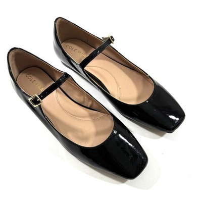 Cole Haan Bridge Mary Jane Ballet Flats Patent Leather Black Size