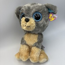 TY Beanie Boos - SCRAPS the Dog Solid Eye Color 9 inch Retired Rare