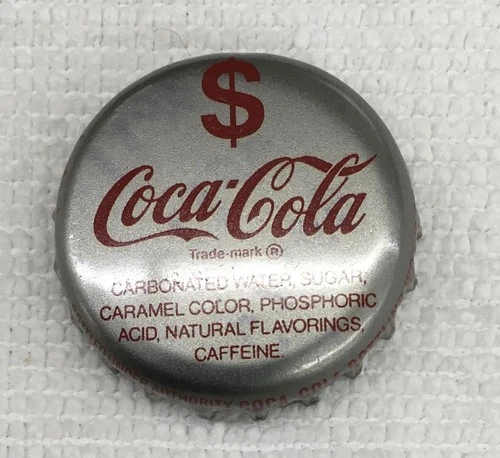 Vintage Coca Cola Redemption Bottle Cap w/Dollar Sign, 10 Cents