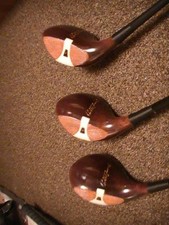 RARE VINTAGE Antique Bobby Jones  FANCY FACE WOOD SET RESTORED 1920 L@@K WOW !!!