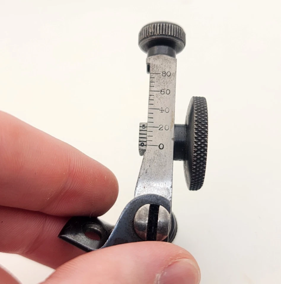 ¿Martini BSA vintage? Henry? Mira para rifle de aire modelo 8 con disco de apertura giratorio Foto 4 de 4