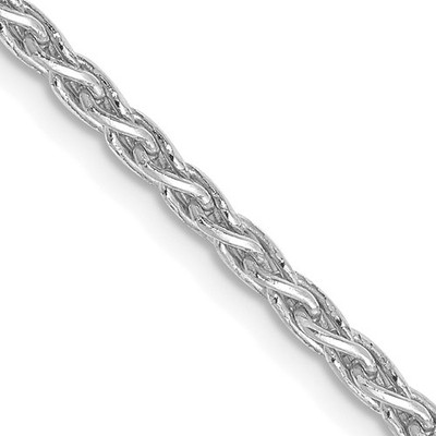 14K White Gold 2.25mm Parisian Wheat Chain Necklace 18''