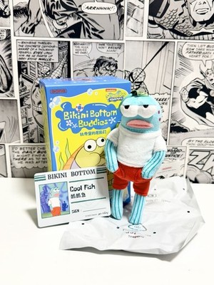 POP MART x SpongeBob Bikini Bottom Buddies Whimsical Plush - COOL FISH (OPEN) 