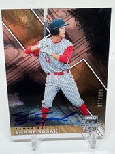 2019 Panini Elite Extra Edition /999 Shane Sasaki #98 SIGNED Tampa Bay Rays