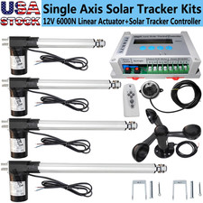 Single Axis Solar Tracker Kit W/ 12V 6000N Linear Actuator Controller Anemometer